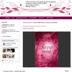 Bild: Internetseite der Autorin Heike Eva Schmidt
