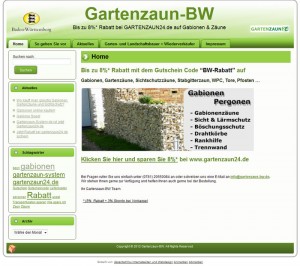 Bild: Internetseite von Gartenzaun-BW in Offenburg