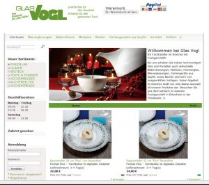 Onlineshop - Glas Vogl in Ettenheim