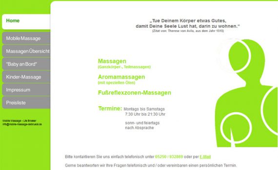 Ute Bröker, Mobile Massage Delbrück