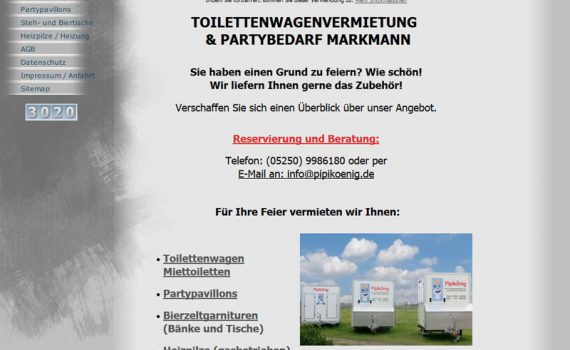 Toilettenwagenvermietung & Partybedarf Markmann